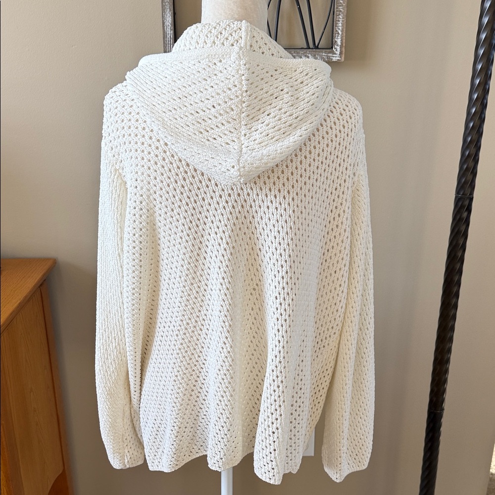 Nicole Miller White Hooded Cardigan - Picture 4 of 5